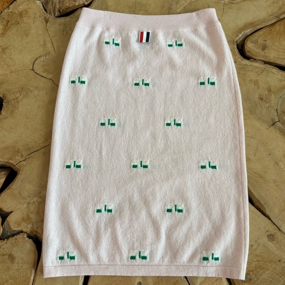 Thom Browne Light Pink Cashmere Pencil Skirt Size Small - Picture 5 of 6